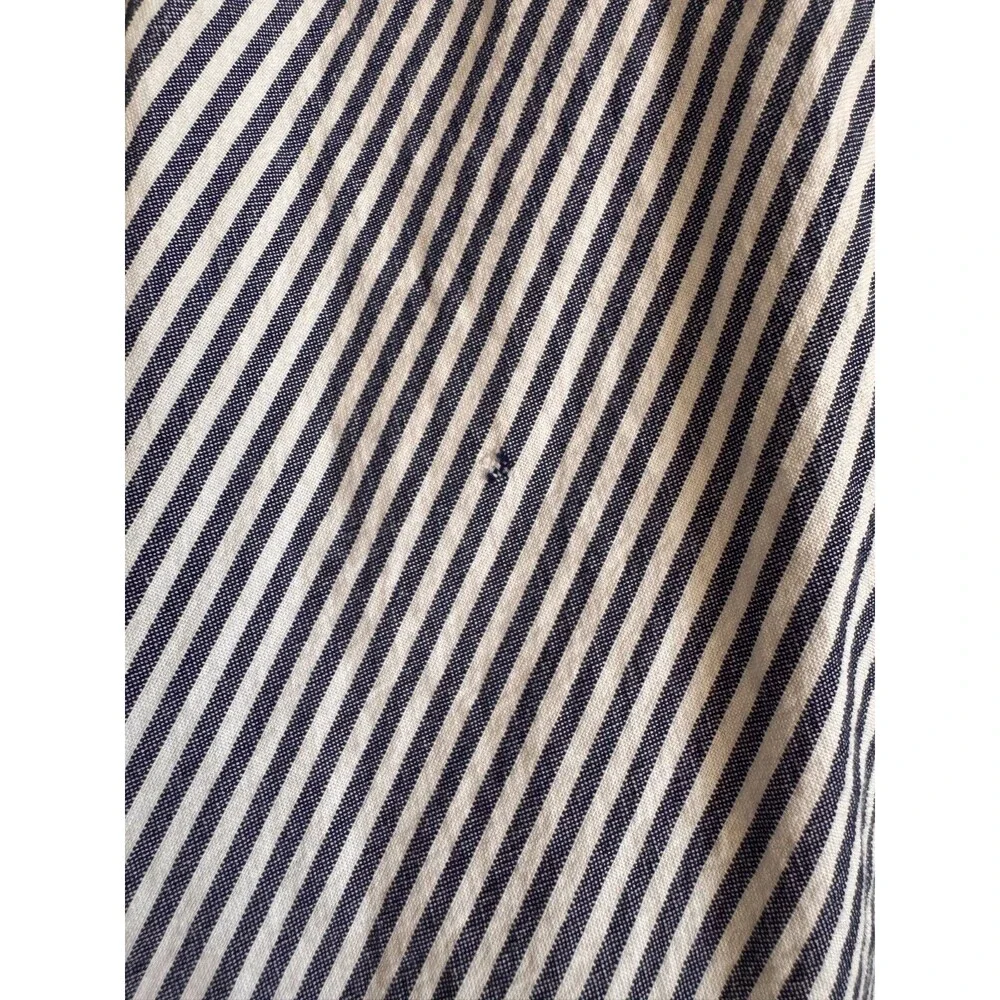Eliza J Blue White Striped Shirt Dress 100% Cotton Button Front Size 4 Pockets - Picture 12 of 12